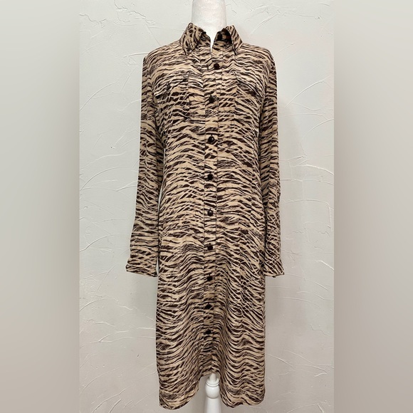 Ellen Tracy 100% Silk Sequoia Midi Dress - Picture 2 of 14